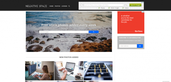 Negative Space offer free images with an option to donate to charities for premium images