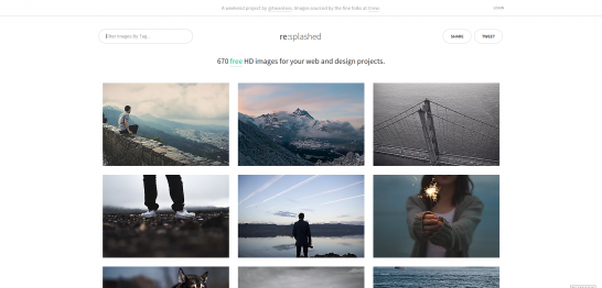 Resplashed show a lot of images from Unsplash but there are still a few other ones to choose from